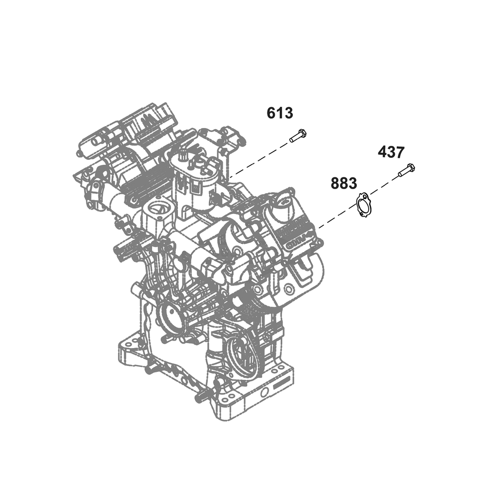 Exhaust Group Diagram and Parts List for 61G277-0031-J1  Briggs and Stratton Engine
